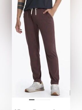 Vuori Men's Ponto Performance Brown Drawstring Joggers